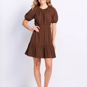 KHLOE DRESS IN RUSSET GINGHAM